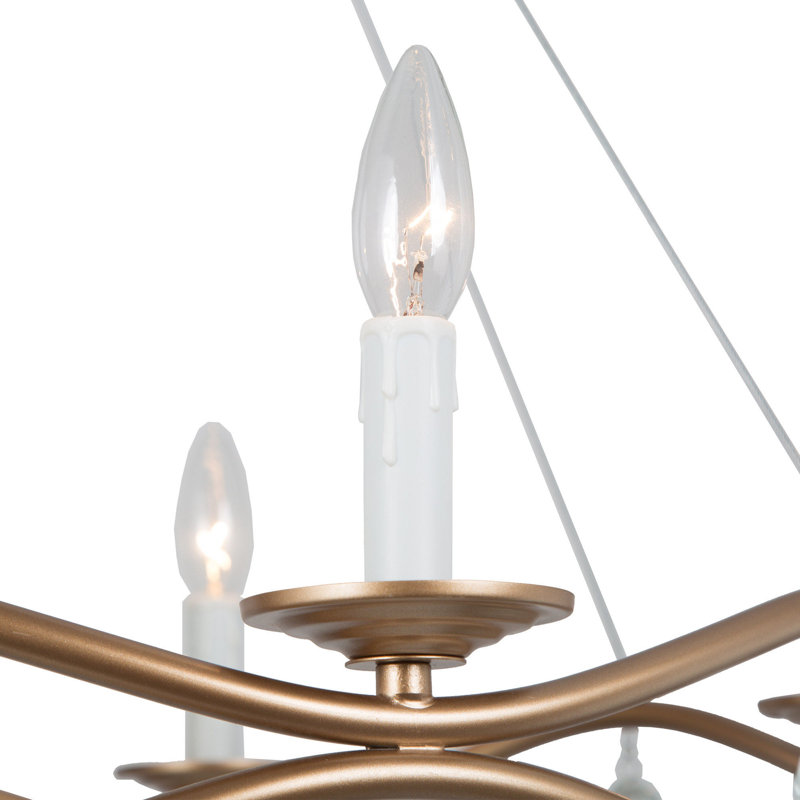 5-Light Unique Drum Chandeliers With Crystal Accents 