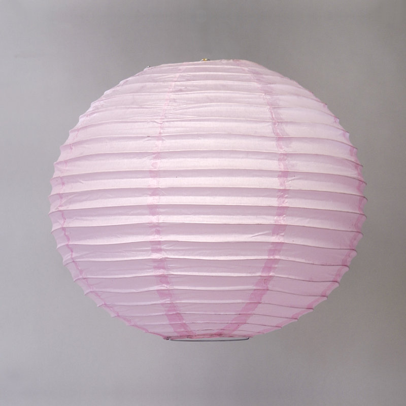 Lanterne en papier, Rose, H 8 po x l 8 po x P 8 po