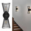 Applique murale noire à 2 lumières pour salle de bain 2 lumières 16 pouces