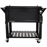 Permasteel 80 Qt. Furniture Style Rolling Patio Cooler