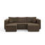 Canapé modulaire compact en velours côtelé modulaire compact avec un style minimaliste moderne-145822733