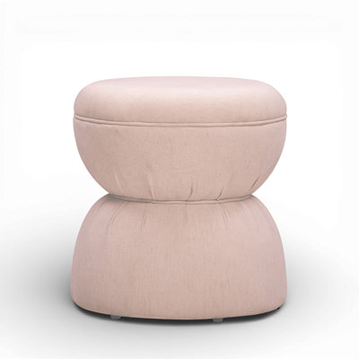 Repose-pieds en chenille rose clair Tomlin