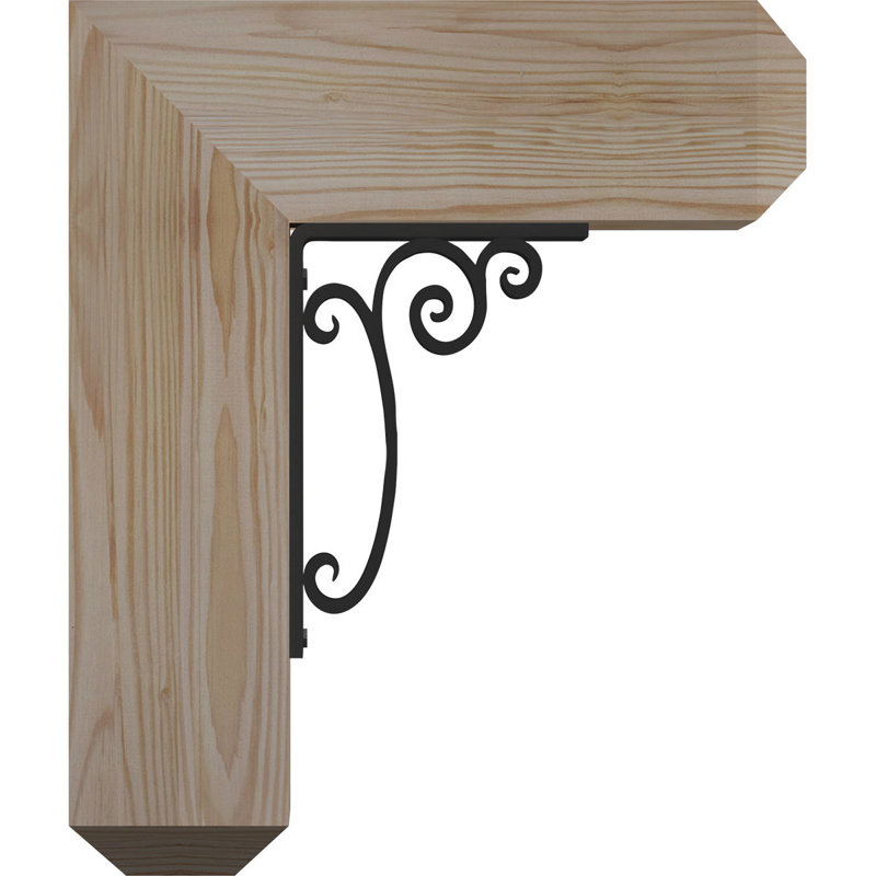 Support triple Ironcrest de 4 po Avery, H 16 po x P 13 1/2 po, Sapin de Douglas l 3 1/2 po x T 4 po (lisse)
