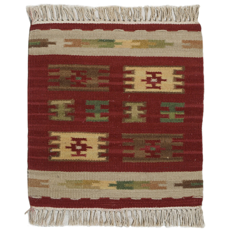 Kirkland Rectangle 40 cm x 40 cm Flatweave Kilim Indoor / Outdoor Area Rug