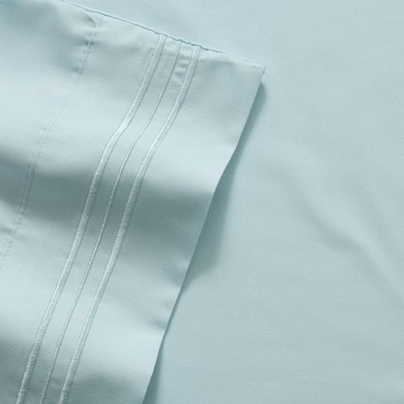 Luxurious Classic Soft Solid 1800 Series Microfiber Sheet Set, Various Colors and Sizes, Light Blue, Queen