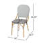 Ensemble de 2 chaises d'extérieur en rotin PE et aluminium sans accoudoirs, finition grise et bambou
