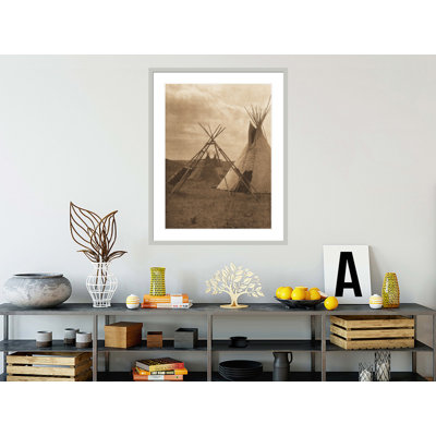 Œuvres d'art - Atsina (The North American Indian c. V. Cambridge MA: The University Press 1909) par Edward Sheriff Curtis, impression giclée sur cadre