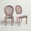 Chaise d'appoint à dossier très Louis Atai en beige / chêne