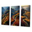 «Scenic Vineyard Mosaic Field», 3 pièces sur toile-1752702912-1752702925
