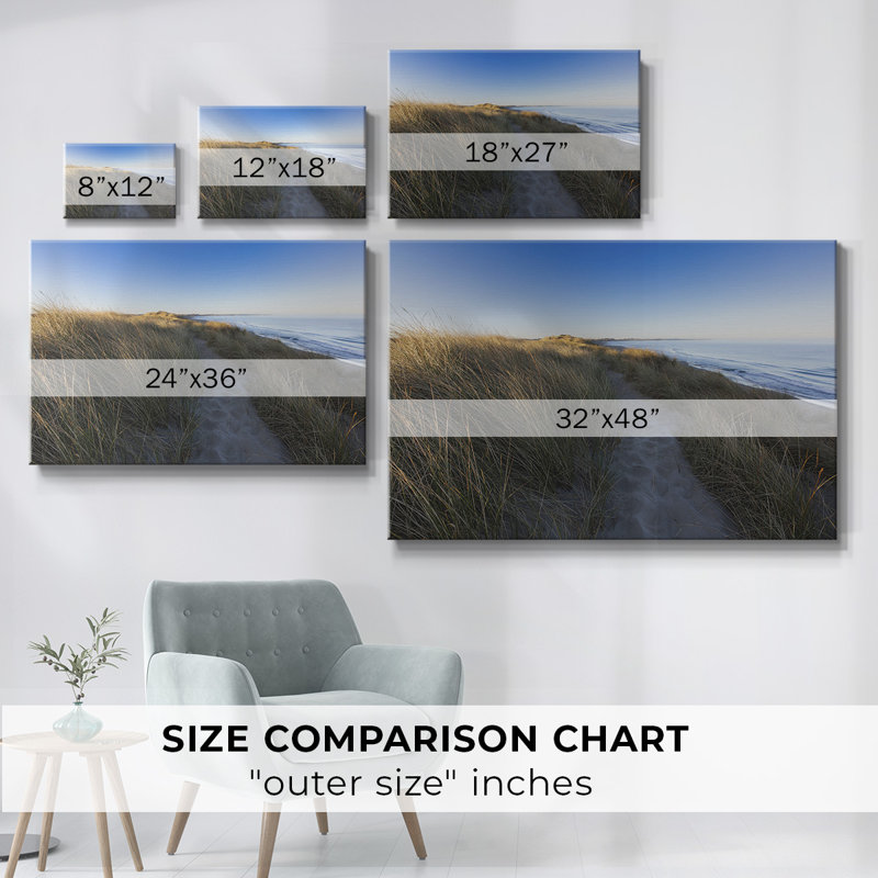 Plage, plage, toile tendue, H 40 po x l 60 po