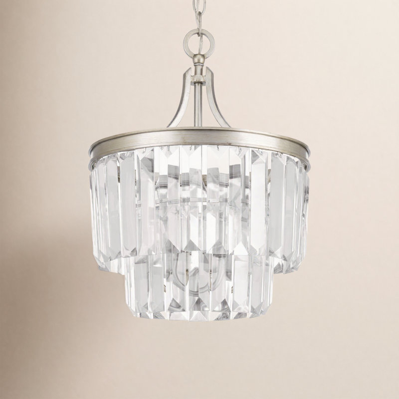 Plafonnier encastré 13,13 po Galene, Crête argent