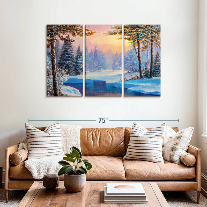 Alvord Winter River Landscape, 36" H x 57" W
