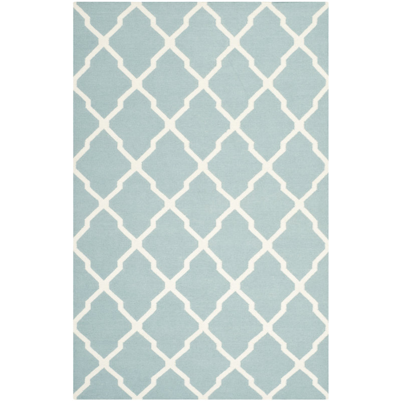 Traylor Geometric Wool Hand Woven Area Rug, Rectangle 152 x 244 cm
