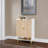 29.6” White & Natural Wooden Shoe Cabinet With Doors-1242251674