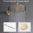 Wall Mounted Shower With 10 Inches, High Rain Head And 5 Handheld, Silver Brass
