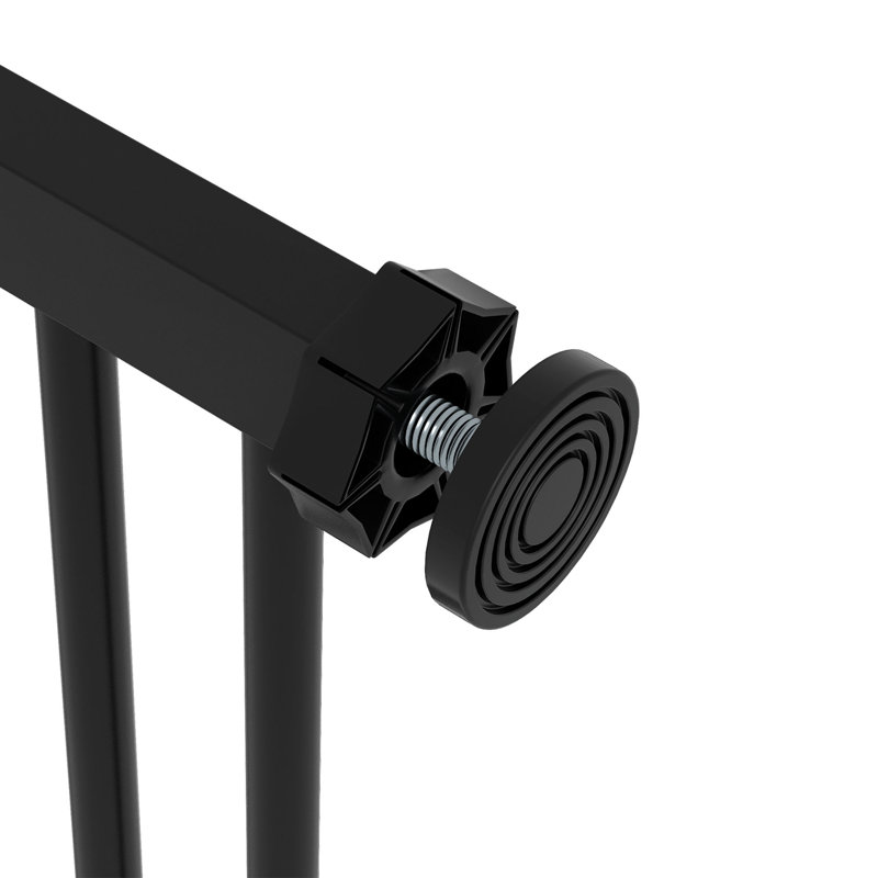 Adjustable Safety Gate with Adjustable Screws, 74-87 cm, Black