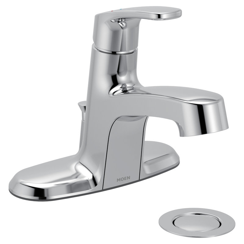 Moen Chateau Single-Handle Centerset Bathroom Faucet With Metal Drain Assembly – Bulk Pack