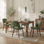 Ensemble de 2 chaises d'appoint rembourrées en similicuir avec pieds en bois massif pour salle à manger-1068077705-1068077708