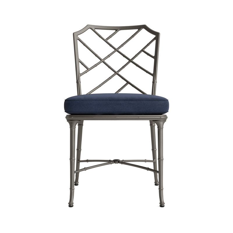 Calcutta Outdoor Dining Side Chair, Mica, Fusion Neptune, Navy