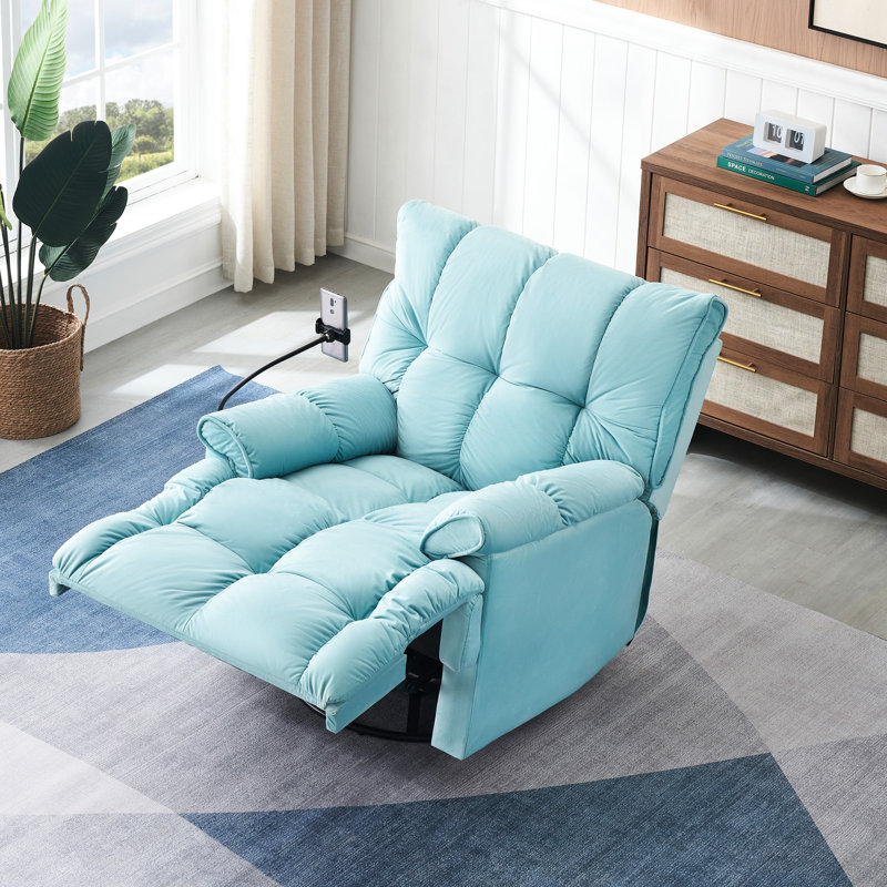 Cyan simple, plateau avec accoudoirs pratique, doux et réglable, fauteuil confortable de taille compacte pour se détendre