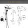 Pressure Balanced Shower Faucet Set, Shower Combo Set With Rough-In Valve