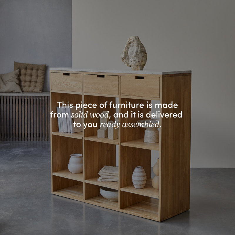 Miho Solid Wood Bookcase