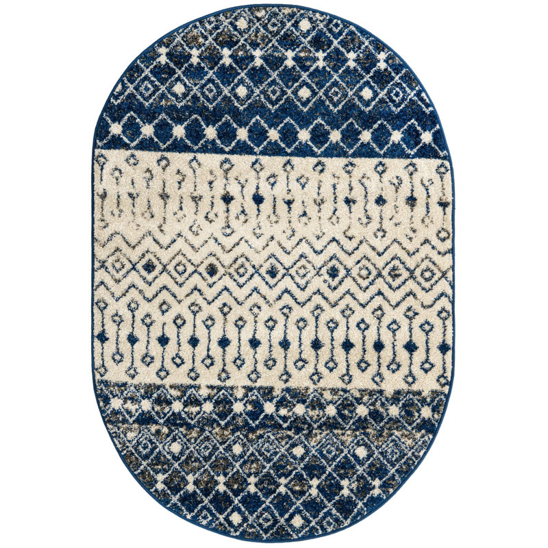 Bradley-Joe Abstract Indoor Rug, Oval 4' x 6'