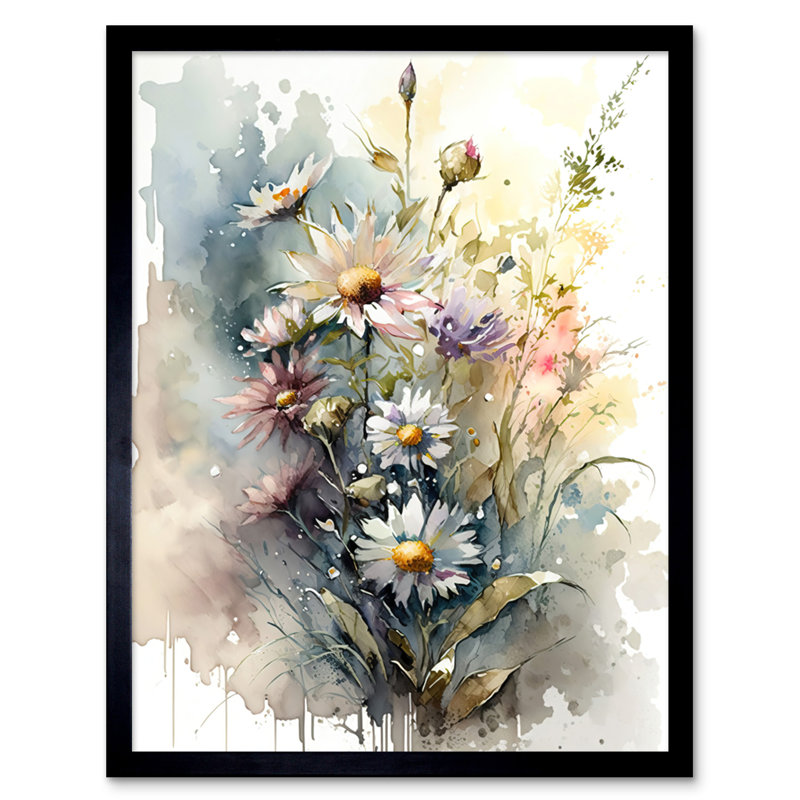 Wild Flower Daisies In Bloom - Single Picture Frame Print