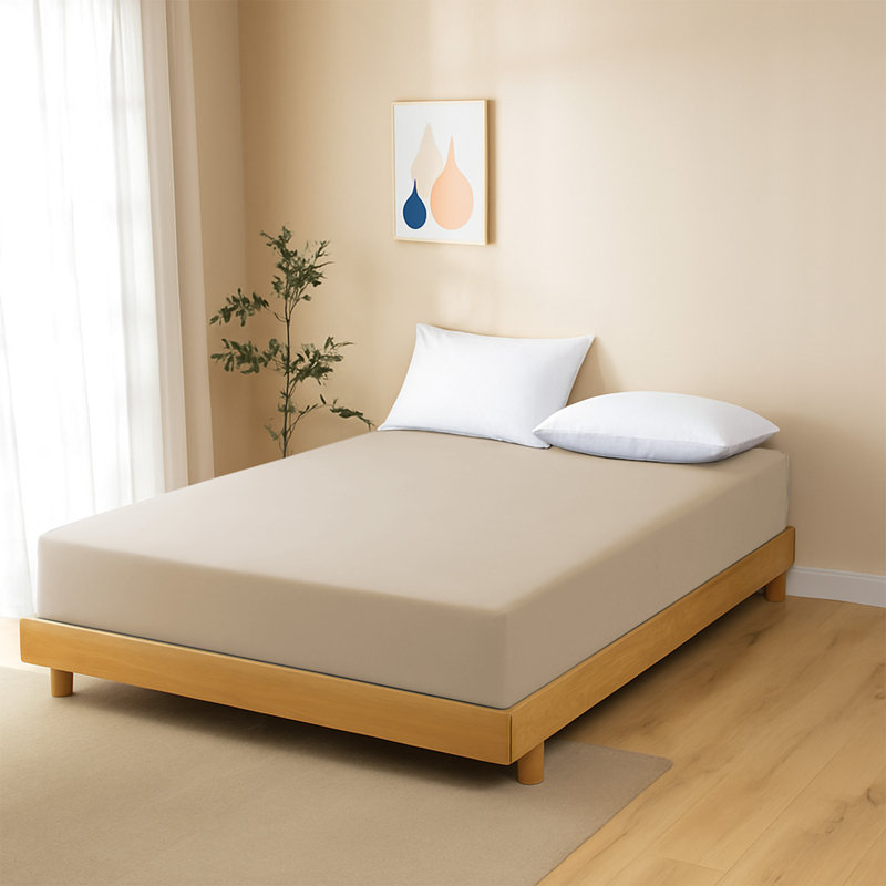 40 cm Soft Brushed Microfiber Extra Deep Fitted Sheet, Beige, Single (3')