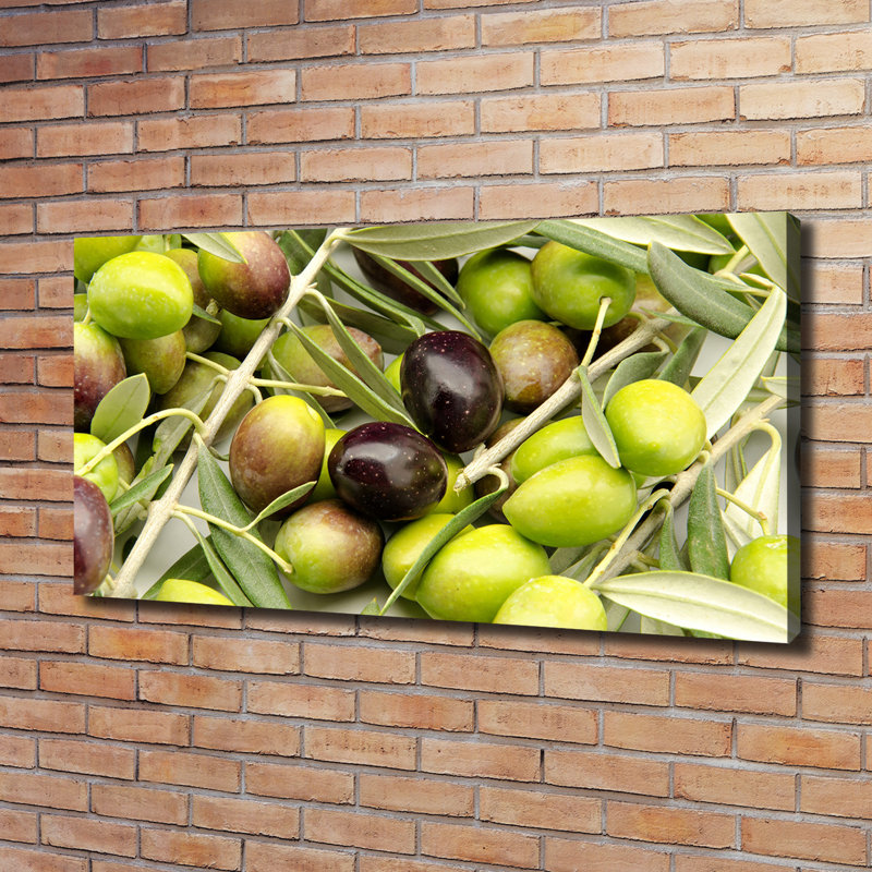 Fresh Olives - Wrapped Canvas Print