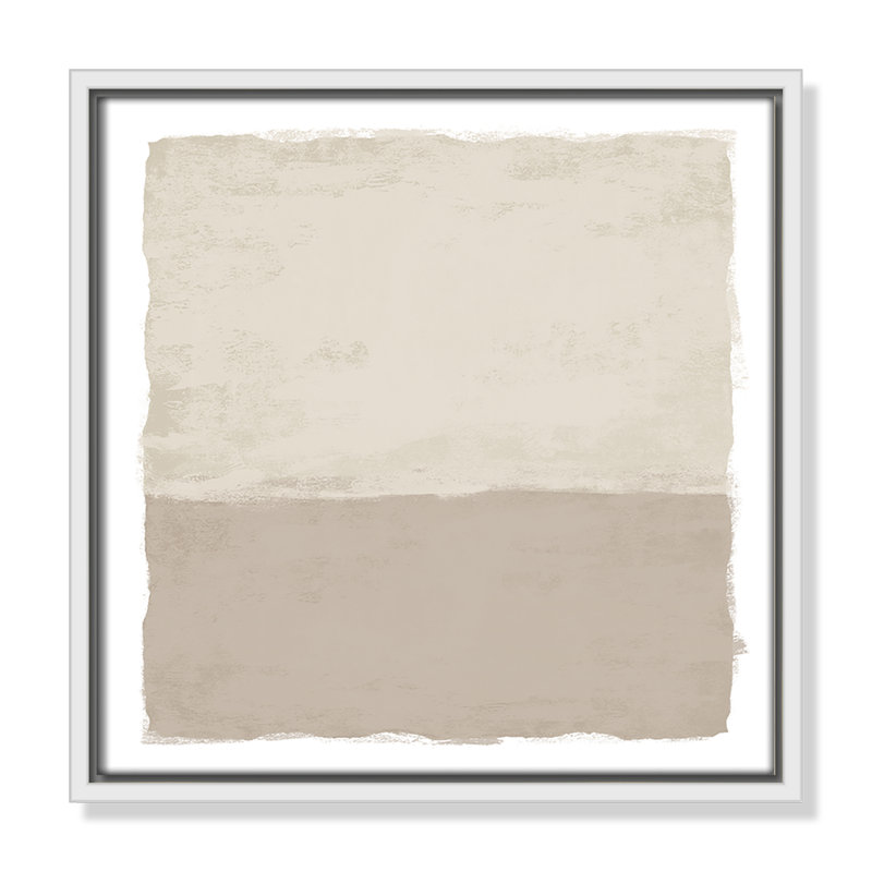 «Silent Sands II» par Natalie Carpentieri, H 13,5 po x l 13,5 po, Blanc