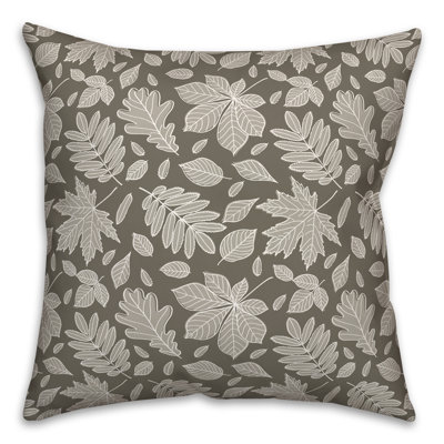  Leaf Pattern Square Pillow Cover & Insert