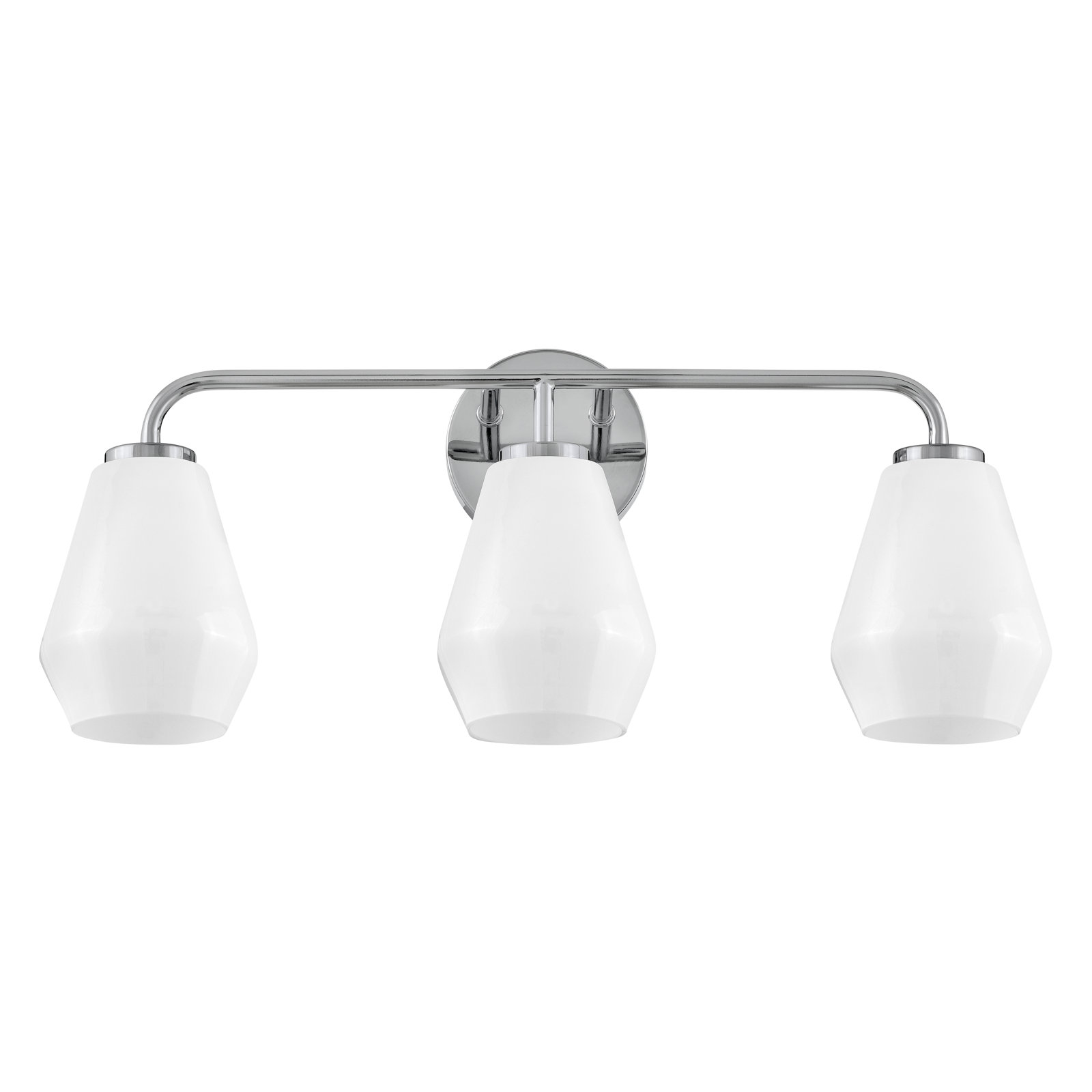 Caravella 3 Light Frosted Vanity Light, Chrome