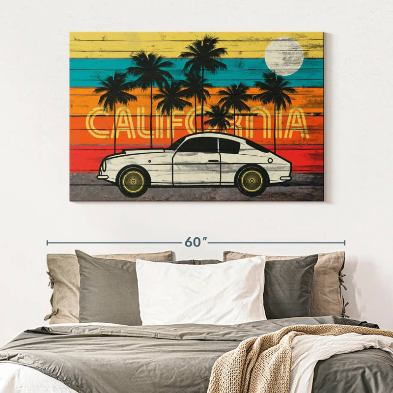 Californie rétro, H 34 po x l 51 po