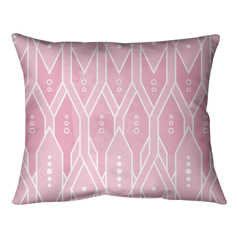 Coussin lombaire, 10 po x 14 po, Duvet synthétique, Rose