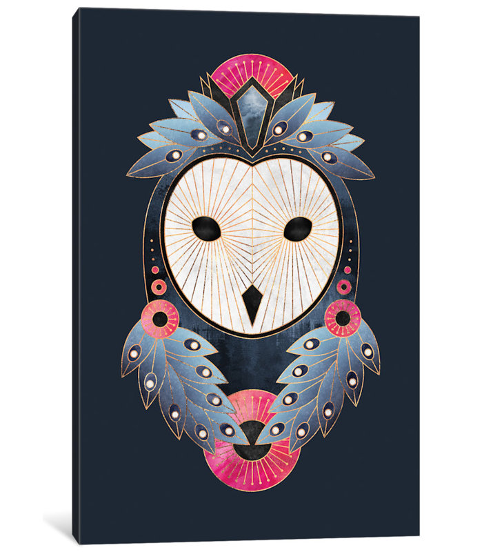 « hibou i », impression sur toile, H 18 po x l 12 po x P 1,5 po