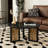 31.5" Black Solid Wood Round Coffee Table