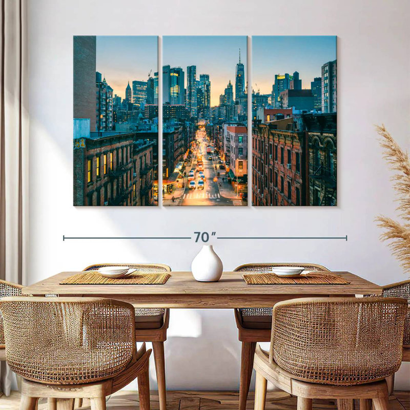 Sireci Lower Manhattan Twilight Rush, 42" H x 65" W