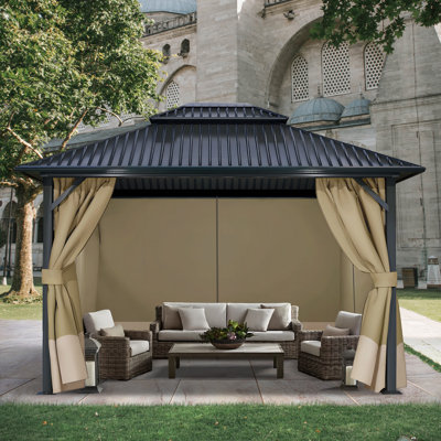 4-Panel Outdoor Gazebo Curtains