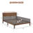 Minimalist Solid Wood Platform Bed with Tall Headboard, Sturdy Construction-1535199514