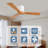 42-Inch Flush Mount Ceiling Fan Without Light