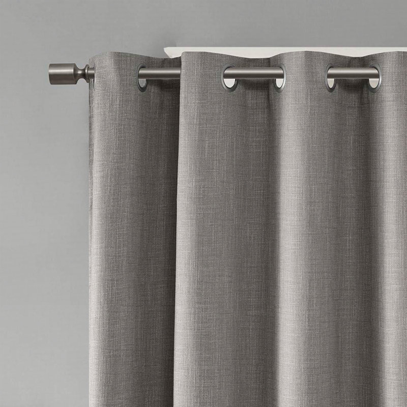 Panneau de fenêtre imprimé chiné occultant, Gris