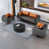Orange / gris foncé