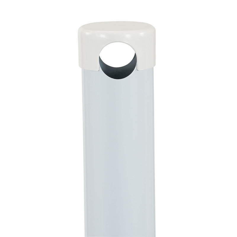 Mega Outdoor Clothesline T‑Post, Galvanized Steel Single Post with Crossbar and Eyelet Screws