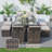 Georgina 4 - Person Patio Dining Set Umbrella Hole Included Square Table with Cushions Included