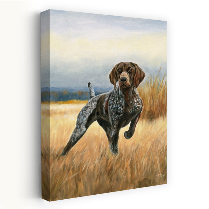Art contemporain, paysage de chien abstrait, H 24 po x l 16 po