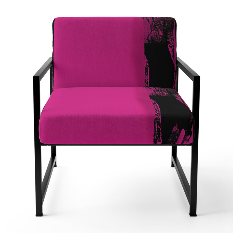Fauteuil d'appoint Walt Crossing Paths II - rembourré rose et noir, Noir, noir, noir, noir