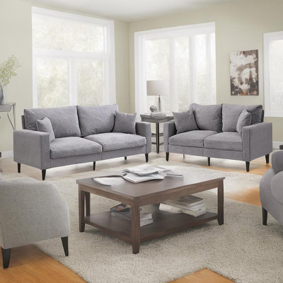 Two - Piece Sofa Set Comprising 3 - Seater And 2 - Seater, Crafted From Comfy Corduroy, Ideal For Small Spaces In Living Rooms And Bedrooms