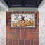 Tapis de porte rétro vintage imprimé chat et citrouilles d'Halloween, design par Chad Barrett, 18 po x 30 po-120690924