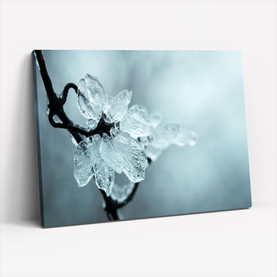 Frozen Blossom Canvas Wall Art Oil Painting Print Set Of 1